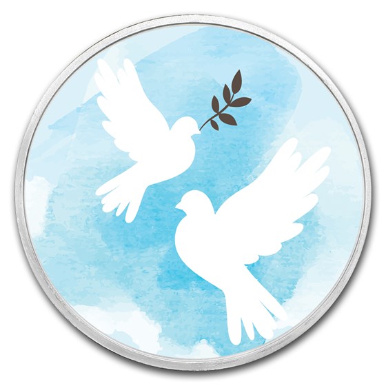 1 oz Silver Colorized Round - APMEX (Making Peace) 1 oz Silver Colorized Round - APMEX (Making Peace)